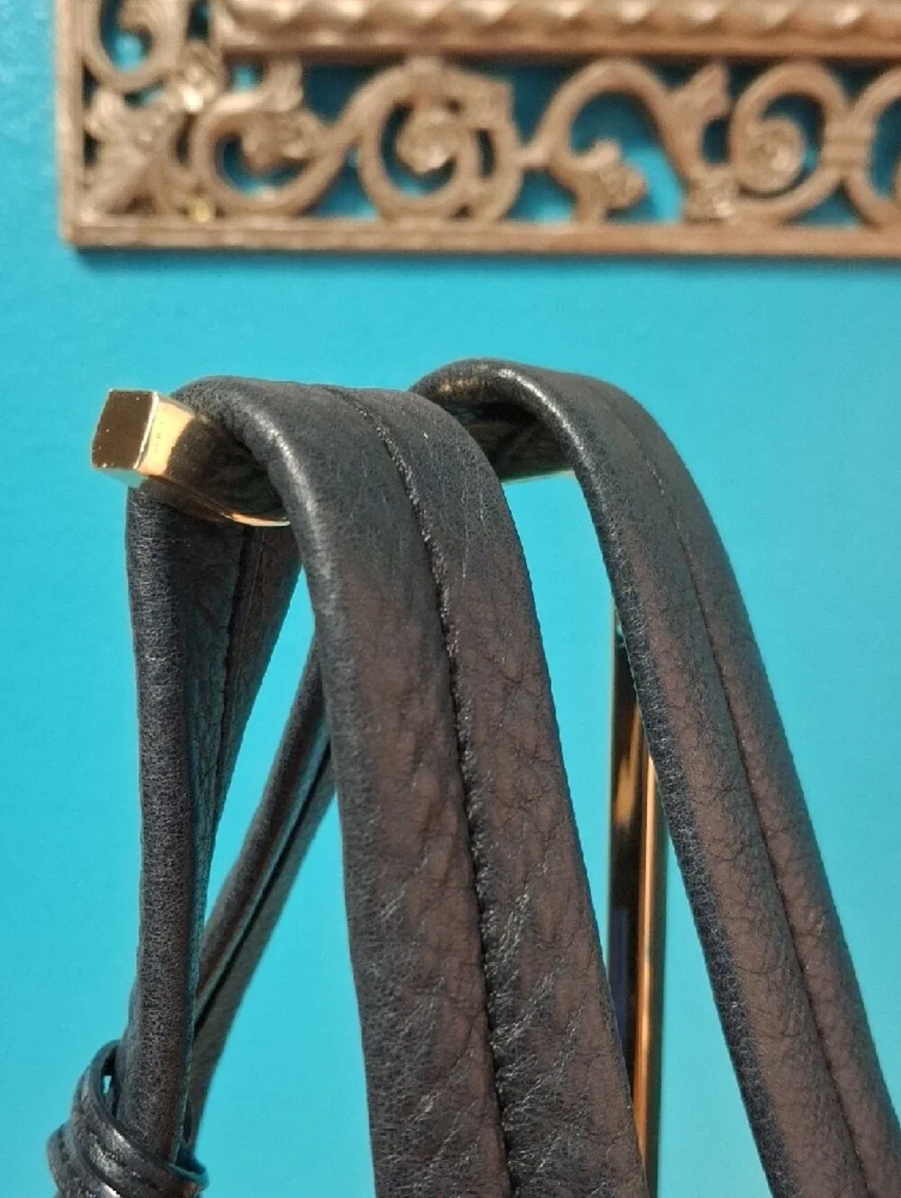 Michael Kors Fulton Black Pebbled Leather Hobo with Gold Hardware